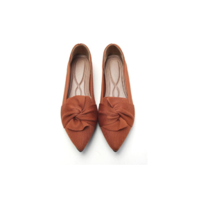 pointed toe ballet flats women black knit bow