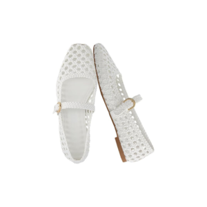 weston mary jane flats women beige hand woven vegan leather