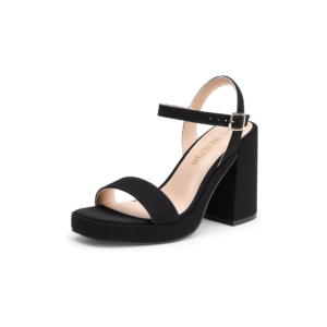 Chunky Platform Block Heels for Women – Open Toe Ankle Strap Sandals